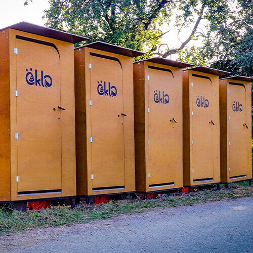 Toiletten auf einem Campingplatz