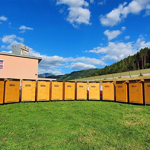 Toiletten auf einem Event